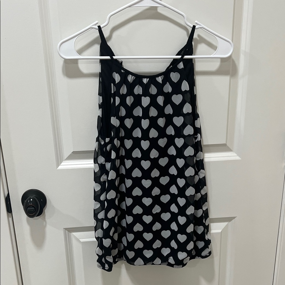 Express Black and White Patterned Tank Top
